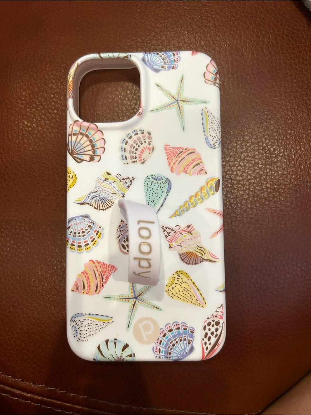 Loopy Case White Seashell & Starfish Phone Case with Pastel Multicolor Shells